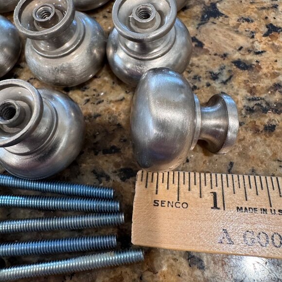Satin Nickel Cabinet Knobs & Handles Set 11 Knobs & 3 Handles - Picture 12 of 13